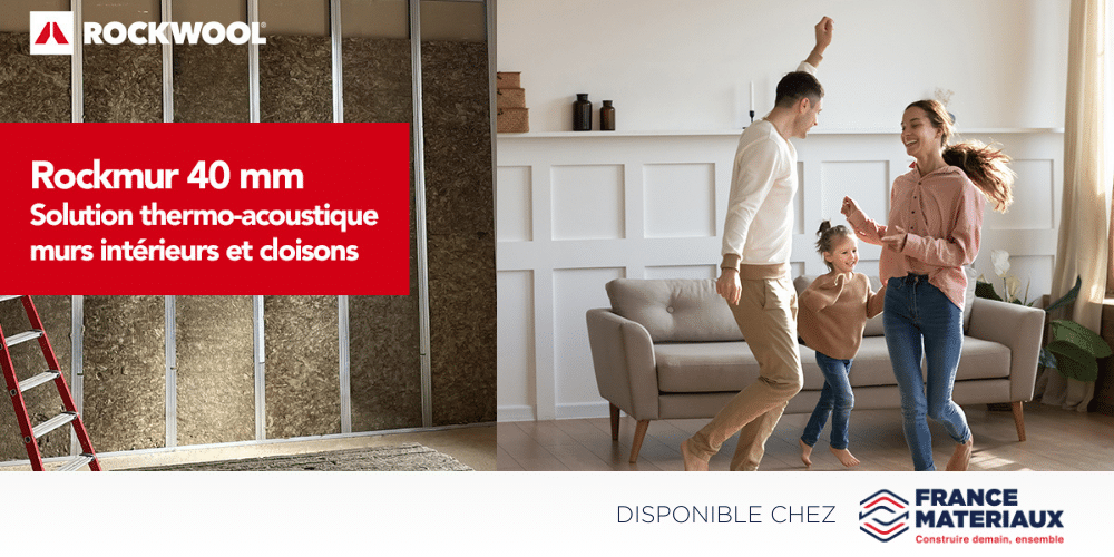 rockmur 40 mm rockwool solution thermo-acoustique murs intérieurs et cloisons