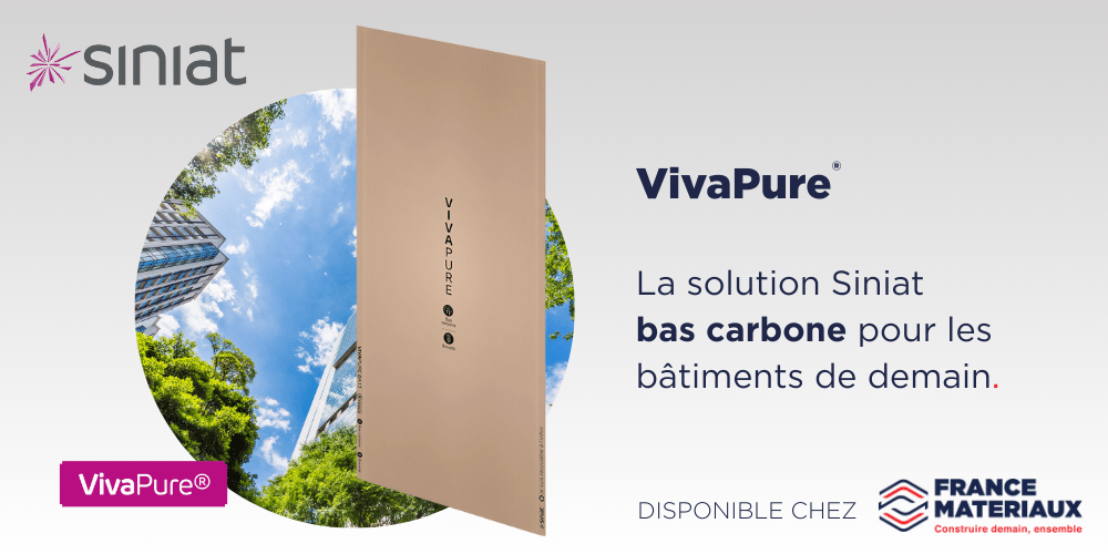 programme VivaPure® Siniat plaque plâtre bas carbone
