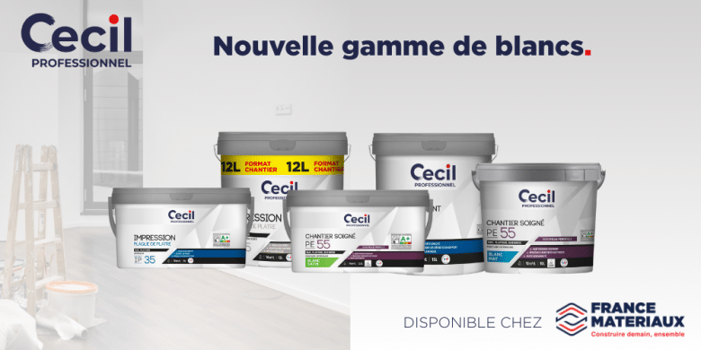 Peinture intérieure : Cecil Professionnel restructure sa gamme de blancs