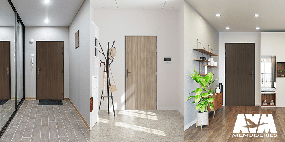 porte palière Axiome 39 RENO CR3 coloris bois stratifié laqué 