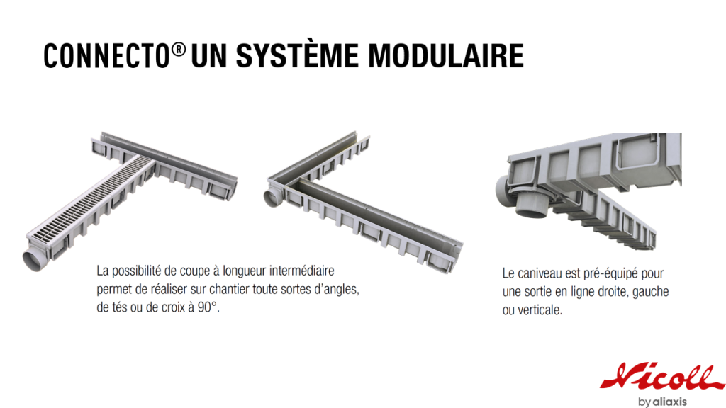 caniveaux CONNECTO® système modulaire 