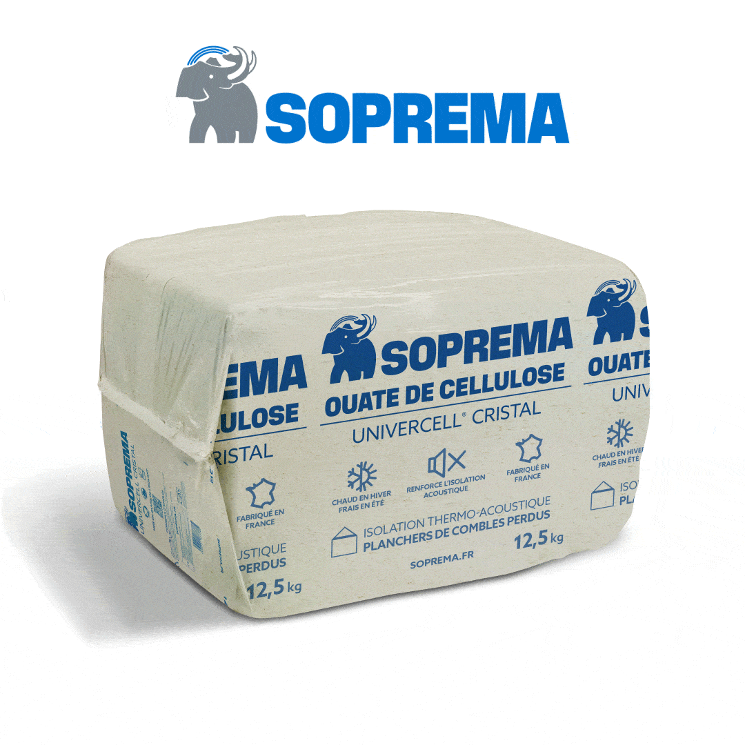 Univercell Cristal ouate cellulose isolant soprema