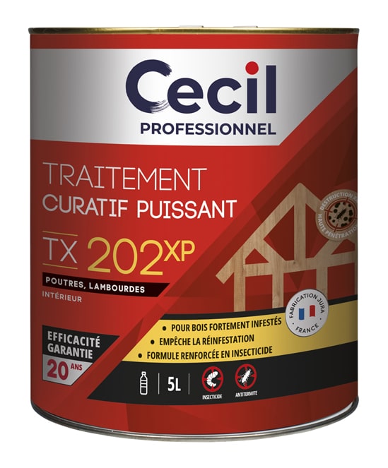 produit cecil professionnel traitement bois curatif tx 202xp